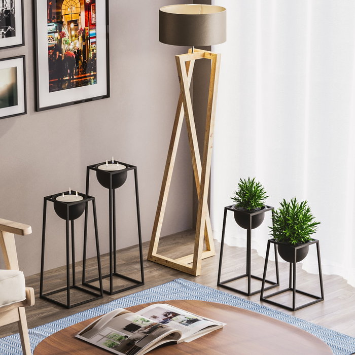 Aberto Design GED-018 Maceta Decorativa de Metal Negra Aberto Design GED-018 Maceta Decorativa de Metal Negra